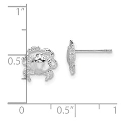 Sterling Silver Polished Crab Post Earrings