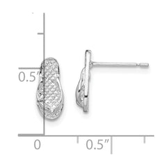 Sterling Silver Polished Flip-flop Post Earrings