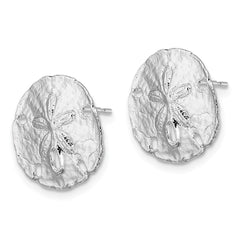 Sterling Silver Polished Sand Dollar Post Earrings