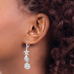 Sterling Silver Polished Sea Life Leverback Earrings