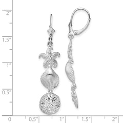 Sterling Silver Polished Sea Life Leverback Earrings