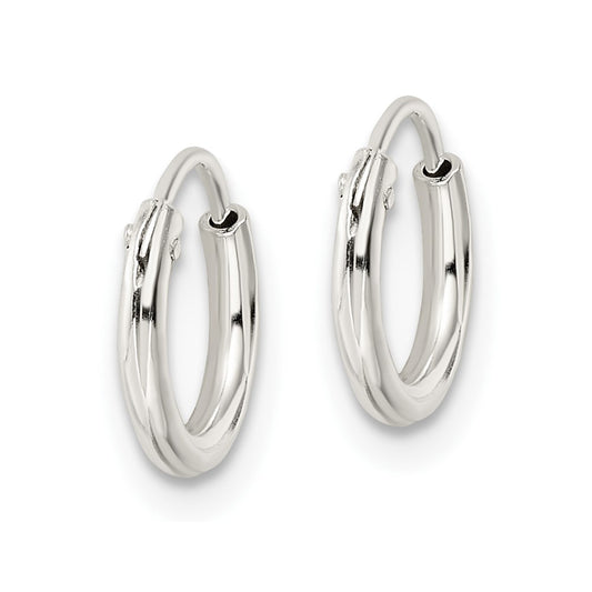 Sterling Silver Polished 1.5x10mm Endless Tube Hoop Earrings