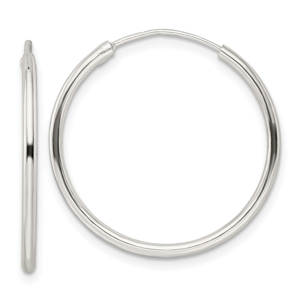 Sterling Silver Polished Endless Hoop Earrings