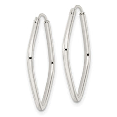 Sterling Silver Polished Endless Square Hoop Earrings