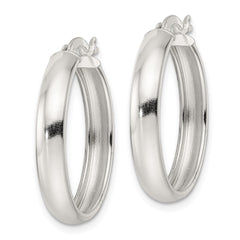 Sterling Silver Polished Hoop Earrings