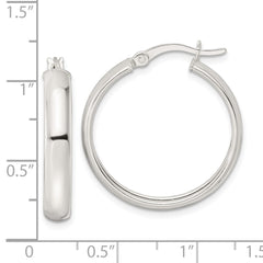 Sterling Silver Polished Hoop Earrings