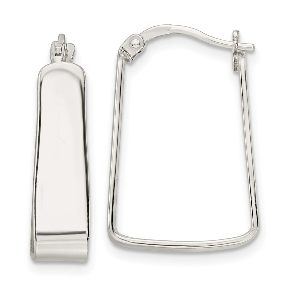 Sterling Silver Polished 5.5mm Square Hoop Earrings