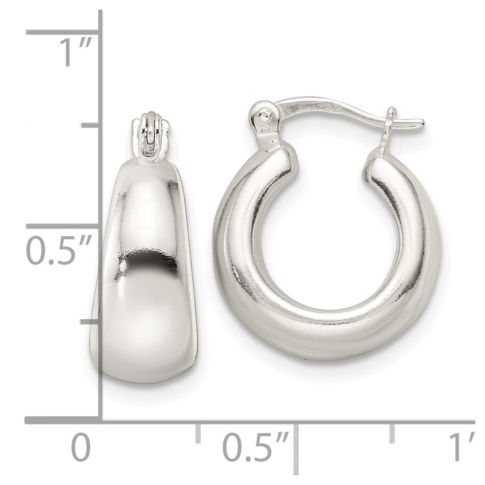 Sterling Silver Polished Hoop Earrings