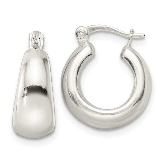Sterling Silver Polished Hoop Earrings