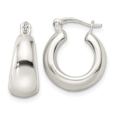 Sterling Silver Polished Hoop Earrings
