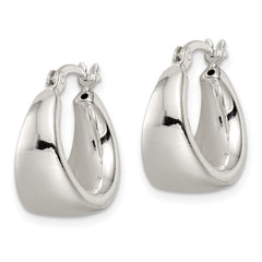 Sterling Silver Polished Hoop Earrings