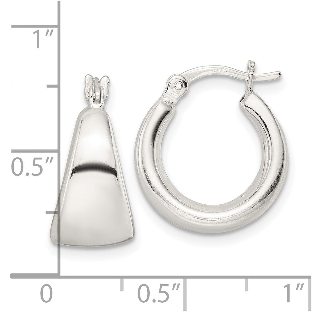 Sterling Silver Polished Hoop Earrings