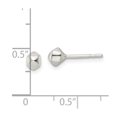 Sterling Silver Polished Geometric Shape Post Earrings