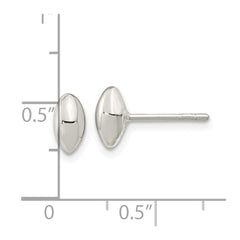 Sterling Silver Polished Puffed Bead Post Earrings