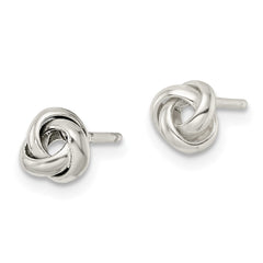 Sterling Silver Polished Love Knot Post Earrings