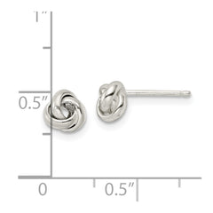Sterling Silver Polished Love Knot Post Earrings