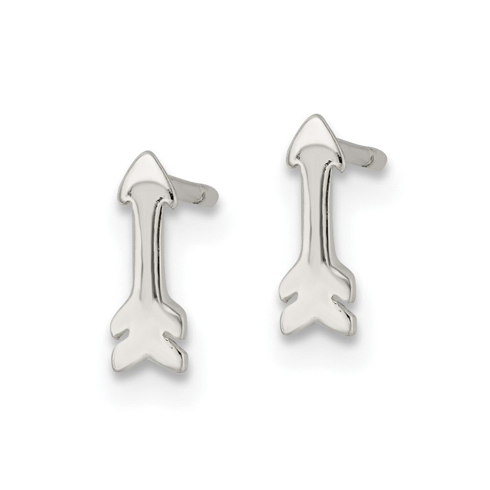 Sterling Silver Polished Tiny Arrow Post Earrings
