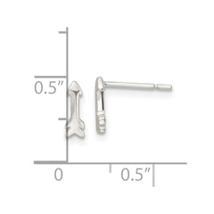 Sterling Silver Polished Tiny Arrow Post Earrings