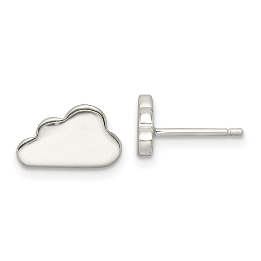 Sterling Silver Polished Cloud Post Earrings