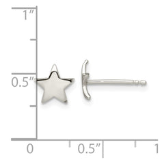 Sterling Silver Polished Star Post Earrings