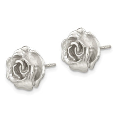 Sterling Silver Rose Post Earrings