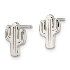 Sterling Silver Polished Cactus Post Earrings
