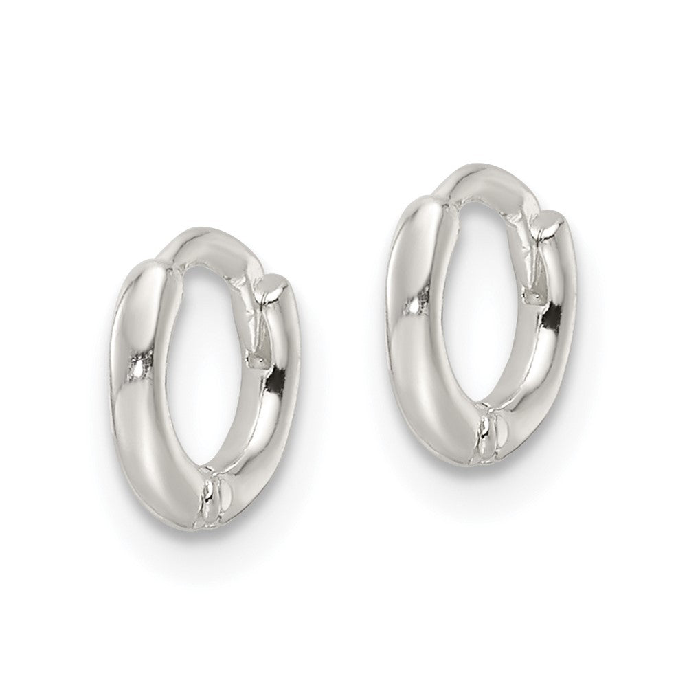 Sterling Silver Polished Hinged Hoop Earrings
