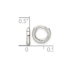 Sterling Silver Polished Hinged Hoop Earrings