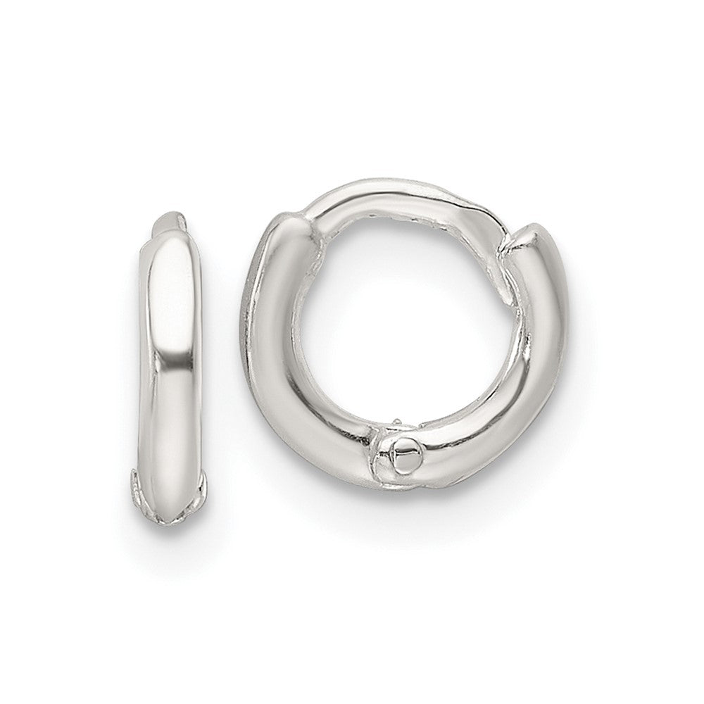 Sterling Silver Polished Hinged Hoop Earrings