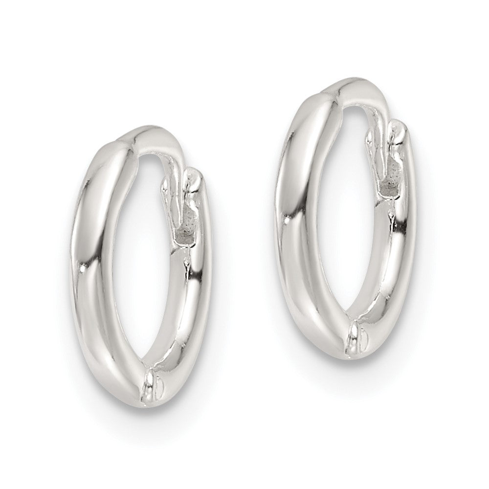 Sterling Silver Polished Hinged Hoop Earrings