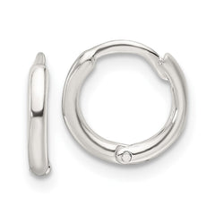 Sterling Silver Polished Hinged Hoop Earrings