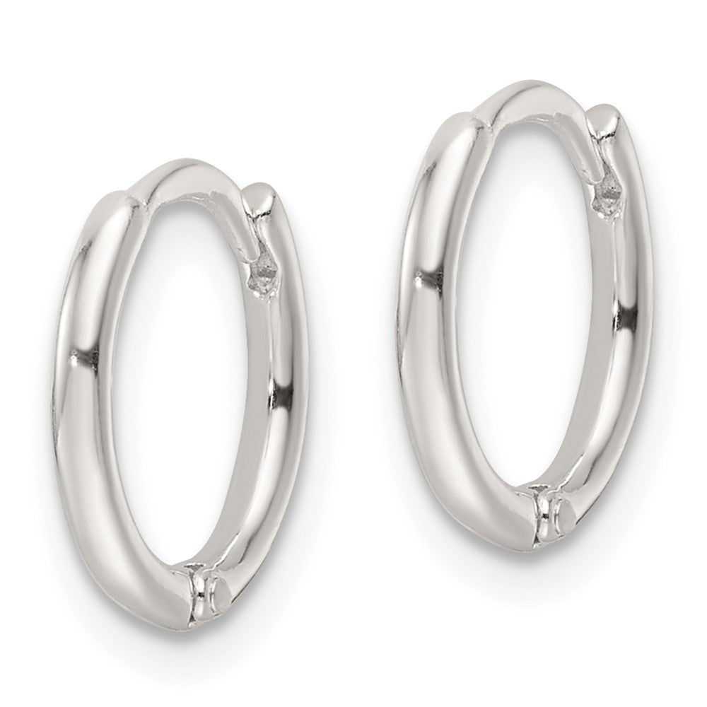 Sterling Silver Polished Hinged Hoop Earrings