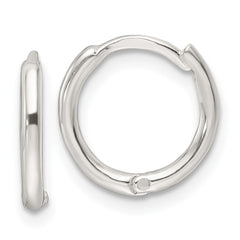 Sterling Silver Polished Hinged Hoop Earrings