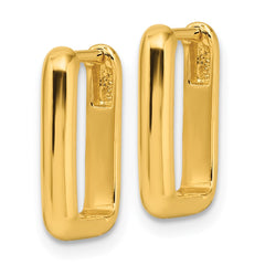 Yellow Gold-plated Sterling Silver Polished Rectangle Hoop Earrings