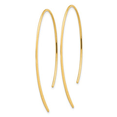 Sterling Silver Gold-plated Brushed and Lasered Threader Earrings