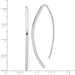 Sterling Silver Polished Threader Bar Earrings