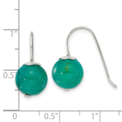 Sterling Silver 10mm Green Aventurine Shepherd Hook Earrings