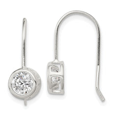 Sterling Silver Round CZ Earrings
