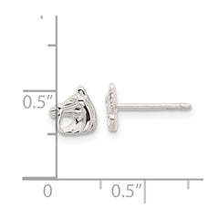 Sterling Silver E-coated Horse Post Earrings