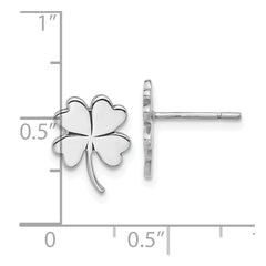 Sterling Silver Polished Clover Post Earrings