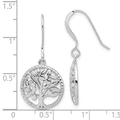 Sterling Silver Tree of Life Dangle Earrings
