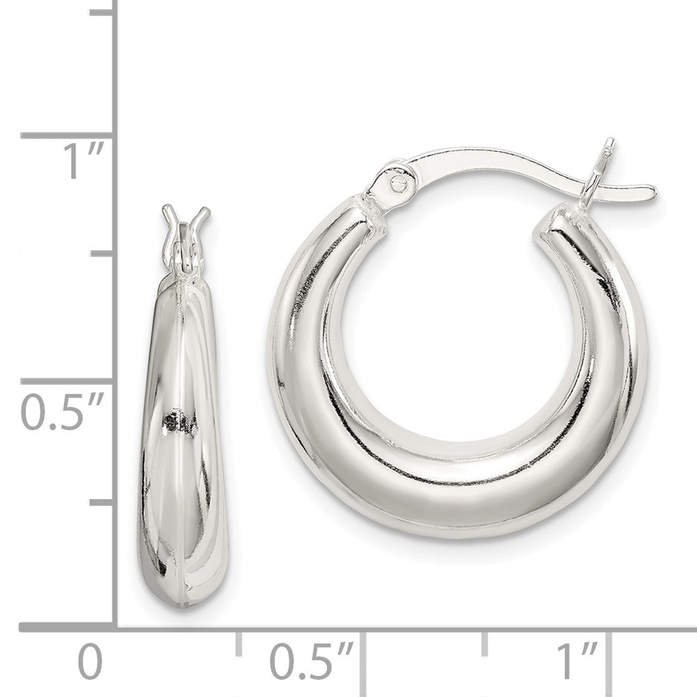 Sterling Silver Polished Hoop Earrings