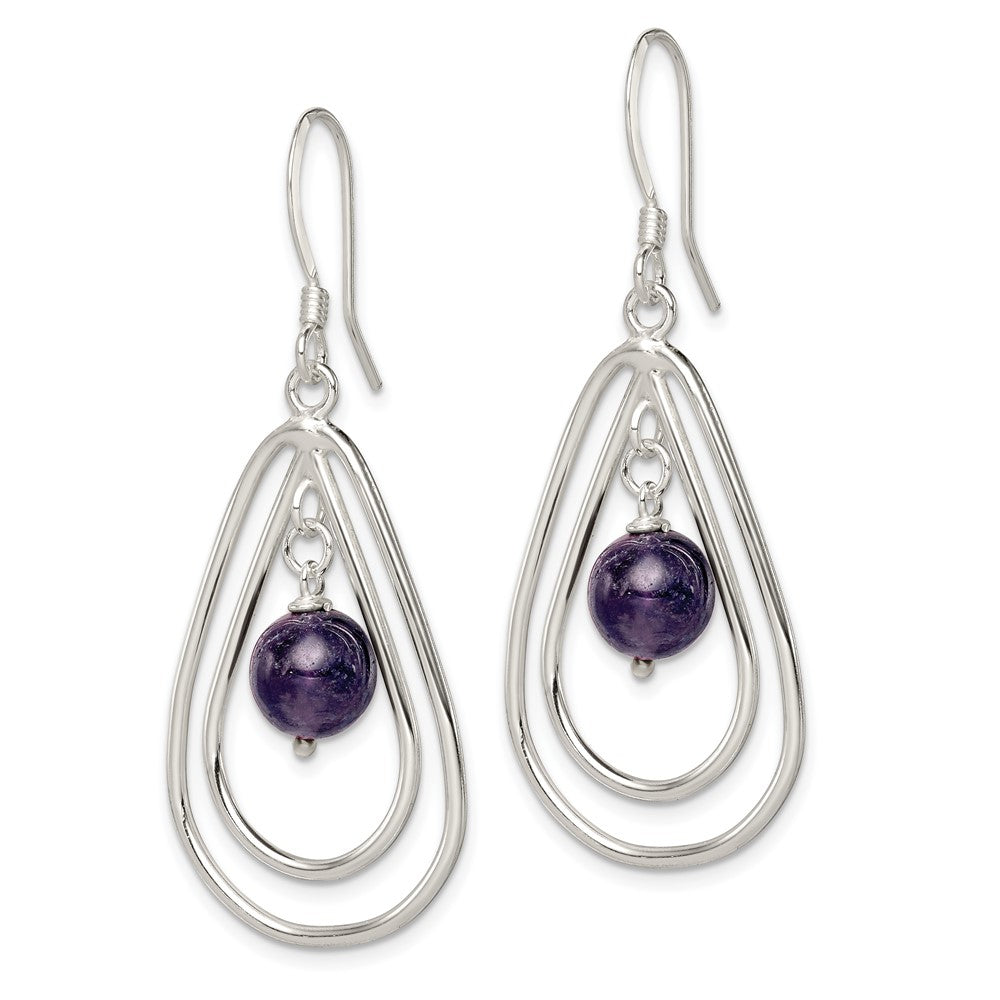Sterling Silver Amethyst Dangle Earrings