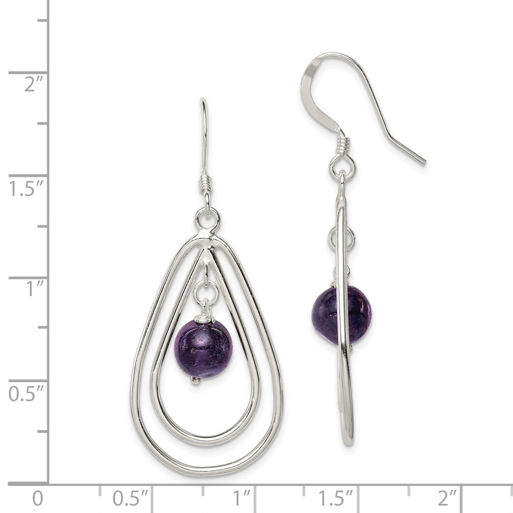 Sterling Silver Amethyst Dangle Earrings