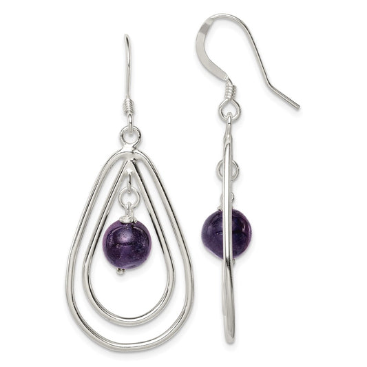 Sterling Silver Amethyst Dangle Earrings