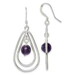Sterling Silver Amethyst Dangle Earrings