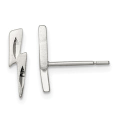Sterling Silver Lightning Bolt Post Earrings