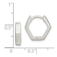 Sterling Silver Striped Hinged Hoop Earrings