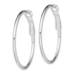 Sterling Silver 1.8mm Omega Back Hoop Earrings