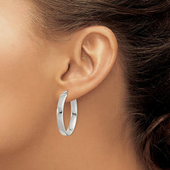 Sterling Silver Oval Hoop Earrings
